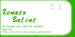 renato balint business card